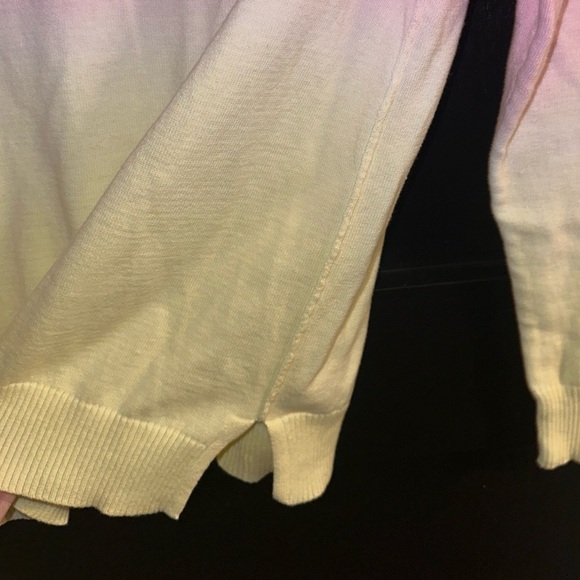 beachlunchlounge Boho Ombré Tie-dye Lightweight Knit Cotton Crew Neck Sweater XS - Picture 8 of 11